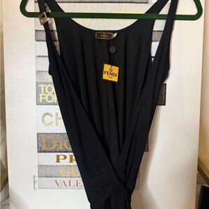 Fendi black wrap dress - new with tags
